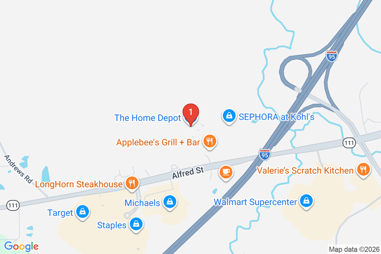 Map showing HOME DEPOT #2405 location
