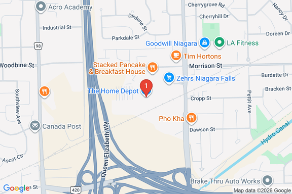 Map showing HOME DEPOT CAN #7174 location