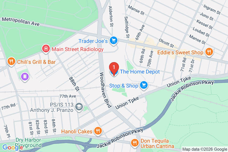 Map showing HOME DEPOT #1220 location