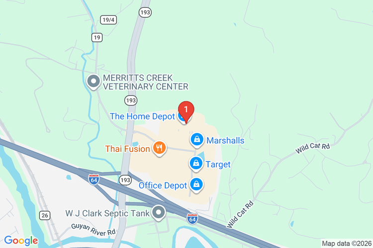 Map showing HOME DEPOT #4801 location