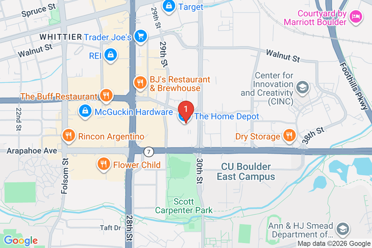 Map showing HOME DEPOT #1546 location