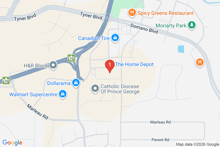 Map showing HOME DEPOT CAN #7171 location