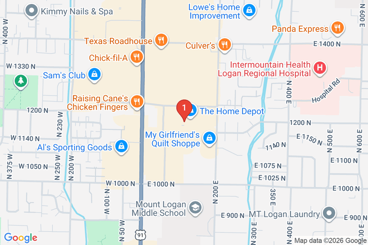 Map showing HOME DEPOT #4414 location