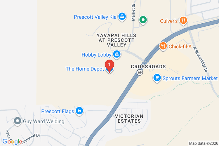 Map showing HOME DEPOT #0446 location