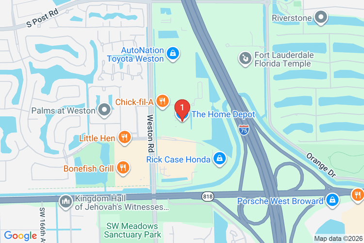 Map showing HOME DEPOT #6326 location