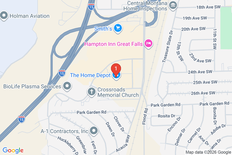 Map showing HOME DEPOT #3103 location