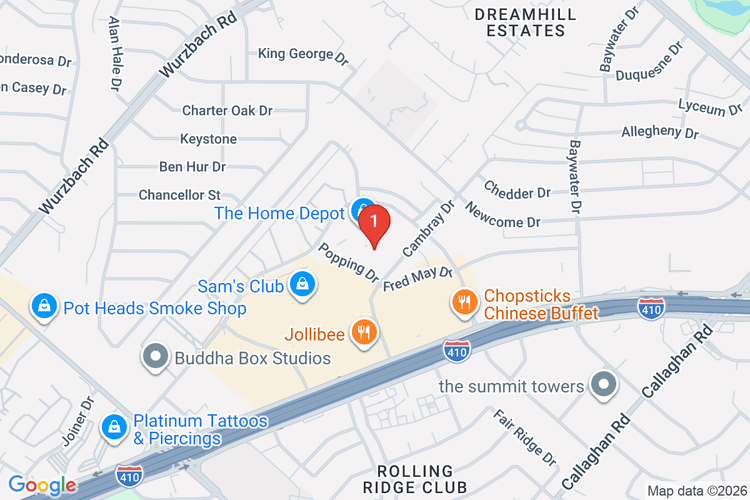 Map showing HOME DEPOT #0581 location