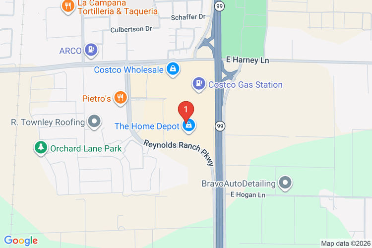 Map showing HOME DEPOT #6660 location