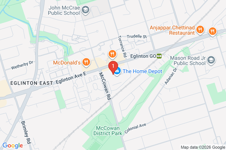 Map showing HOME DEPOT CAN #7107 location