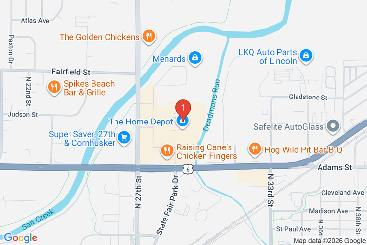 Map showing HOME DEPOT #3209 location