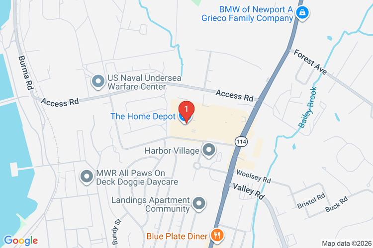 Map showing HOME DEPOT #4287 location