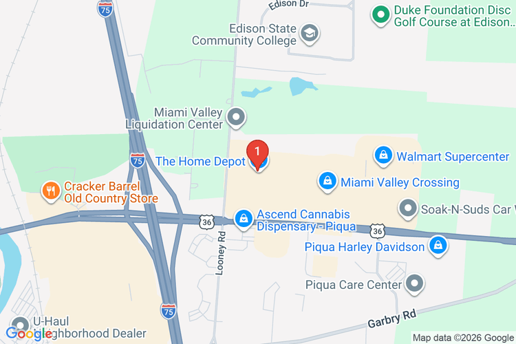 Map showing HOME DEPOT #3862 location