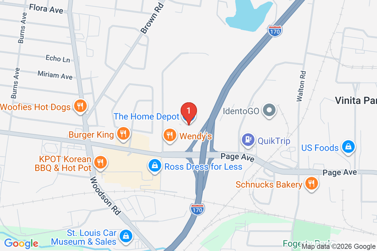 Map showing HOME DEPOT #3037 location