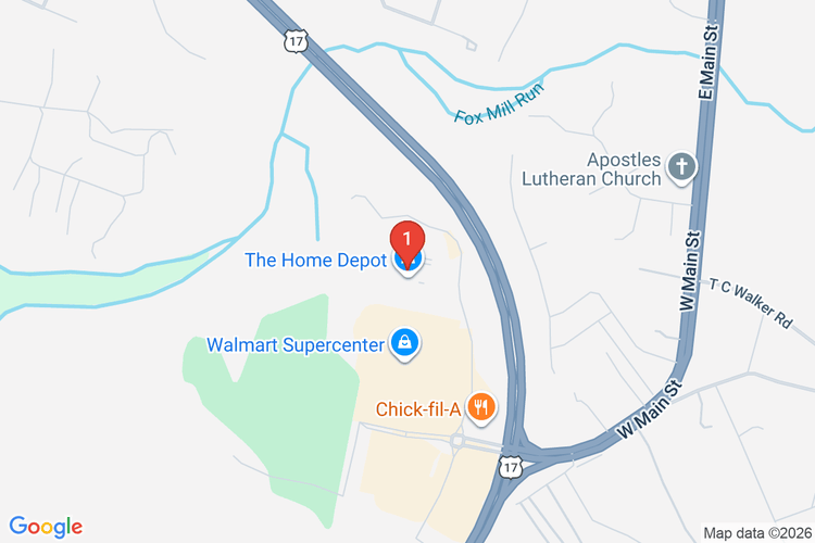 Map showing HOME DEPOT #4650 location