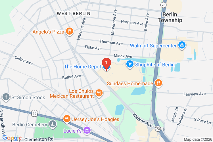 Map showing HOME DEPOT #0940 location
