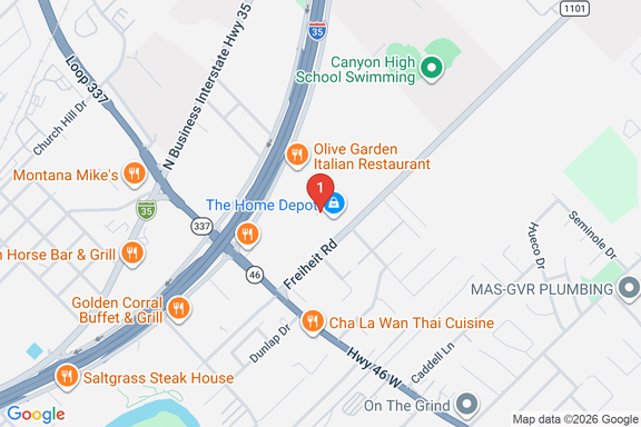 Map showing HOME DEPOT #8520 location