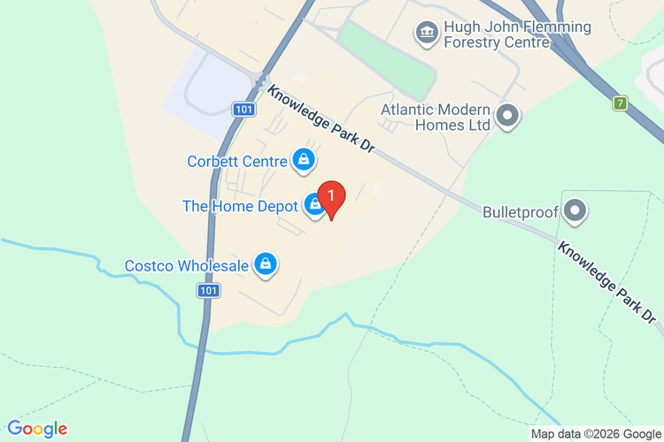 Map showing HOME DEPOT CAN #7233 location