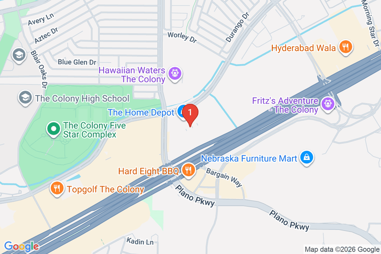 Map showing HOME DEPOT #6562 location