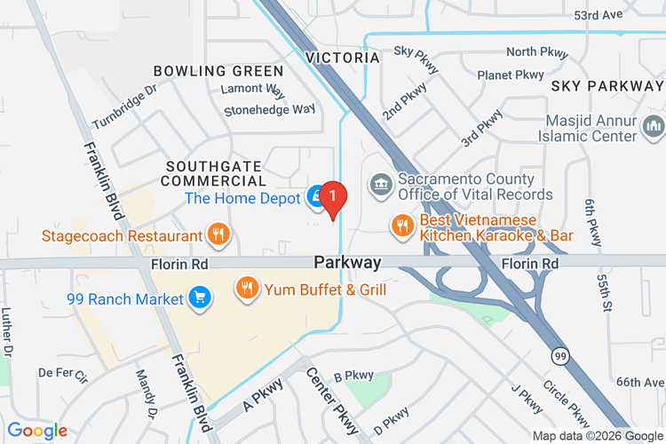 Map showing HOME DEPOT #0651 location