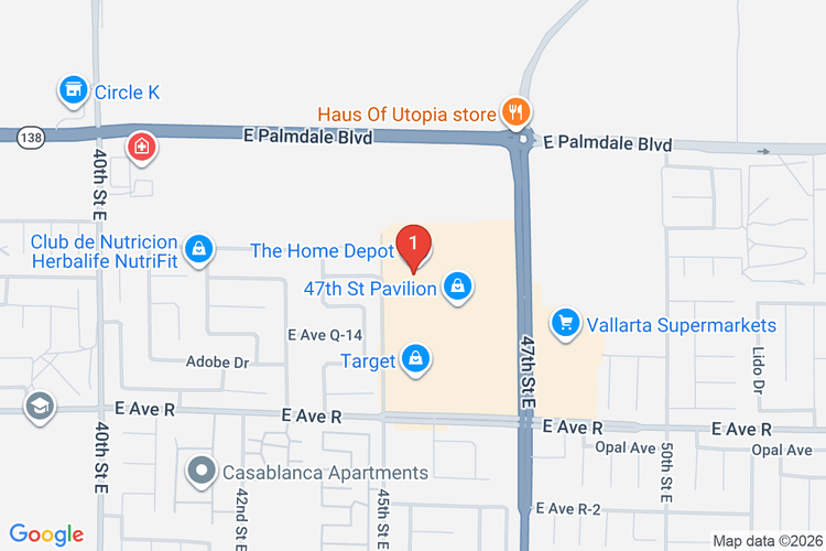 Map showing HOME DEPOT #6883 location