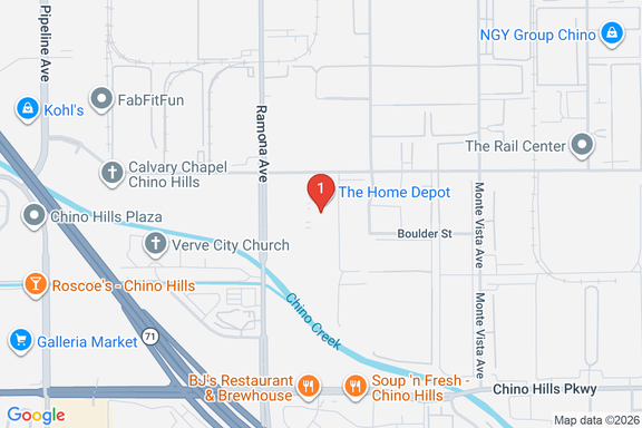 Map showing HOME DEPOT #6876 location