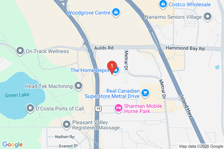 Map showing HOME DEPOT CAN #7040 location