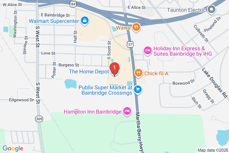 Map showing HOME DEPOT #6959 location