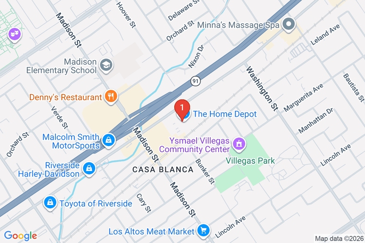 Map showing HOME DEPOT #6619 location