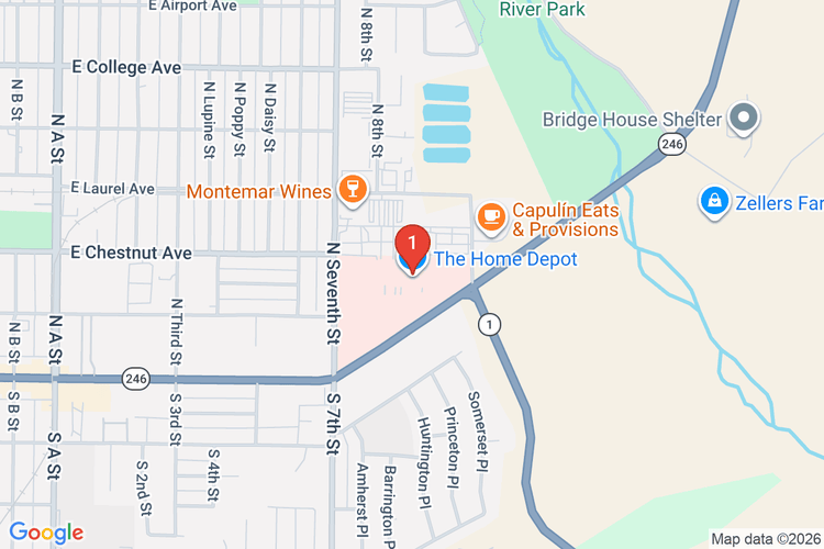 Map showing HOME DEPOT #6681 location
