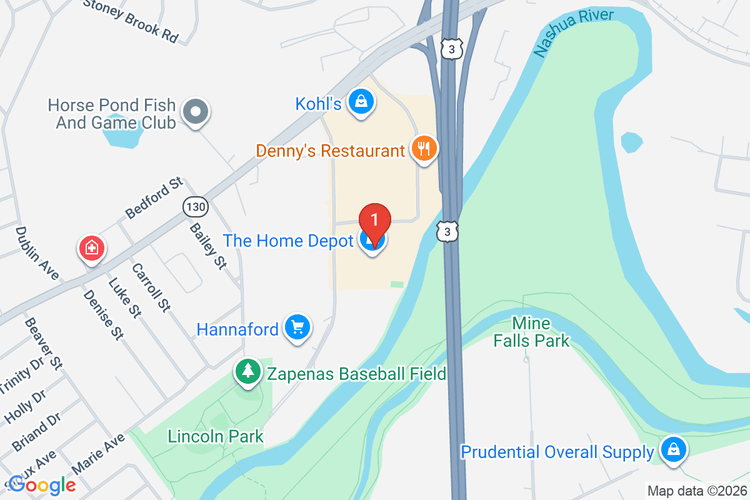 Map showing HOME DEPOT #3484 location