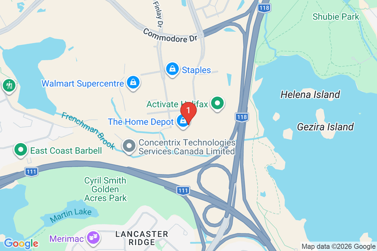 Map showing HOME DEPOT CAN #7257 location
