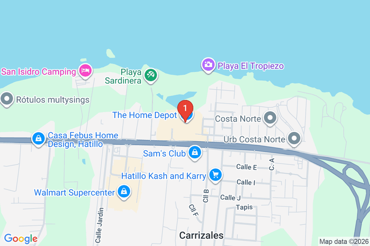 Map showing HOME DEPOT #6412 location