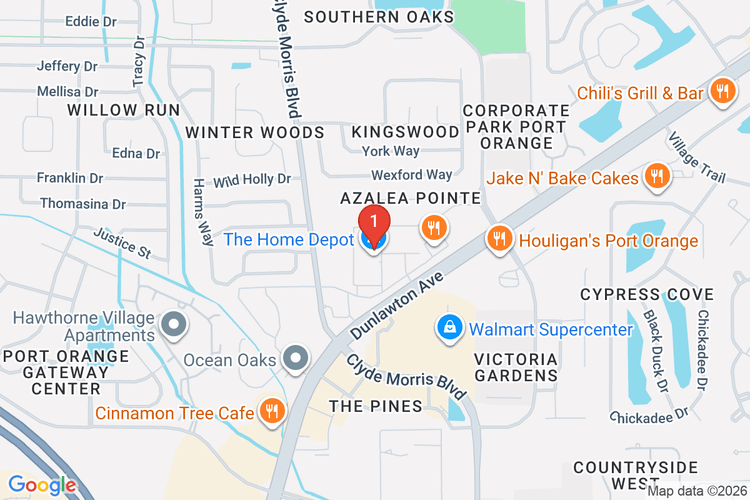 Map showing HOME DEPOT #6335 location