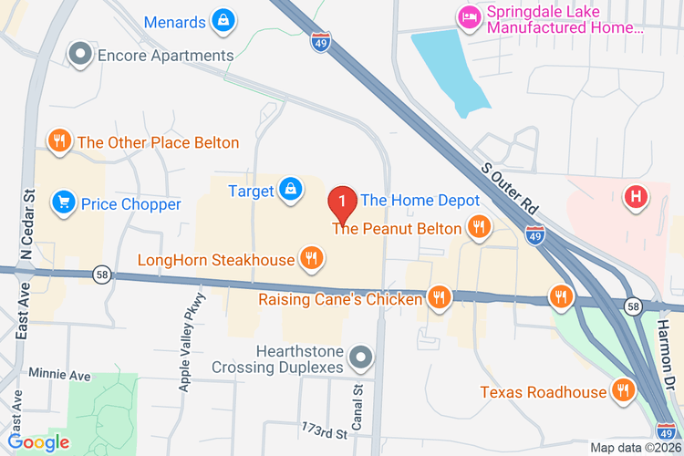 Map showing HOME DEPOT #3029 location