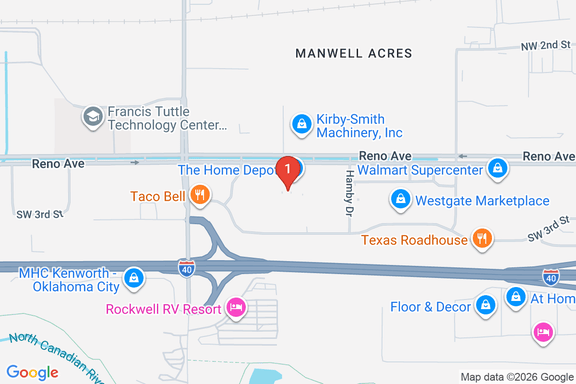 Map showing HOME DEPOT #3908 location