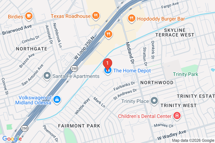 Map showing HOME DEPOT #0561 location