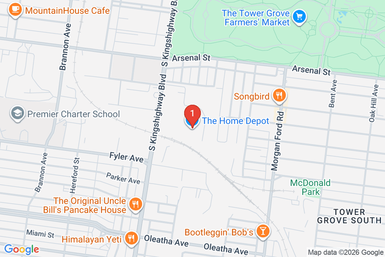 Map showing HOME DEPOT #3011 location