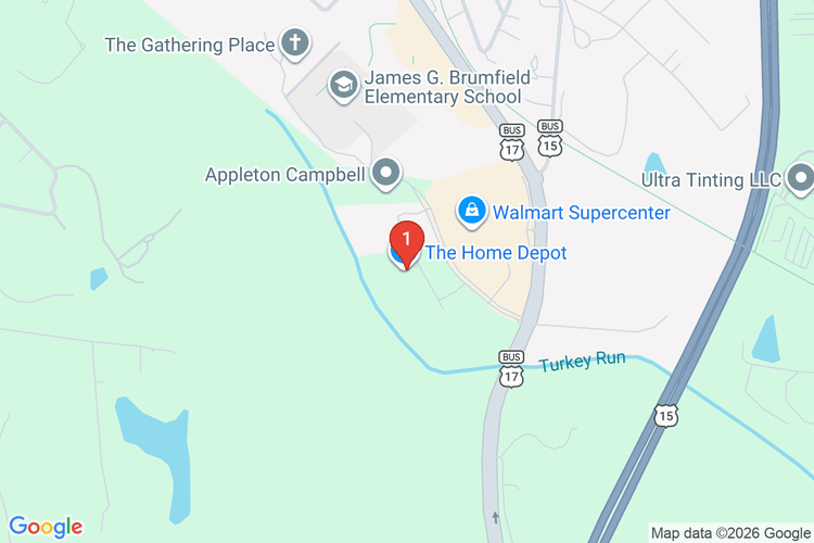 Map showing HOME DEPOT #8552 location