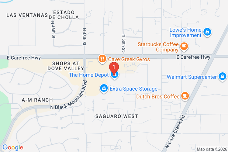 Map showing HOME DEPOT #0488 location
