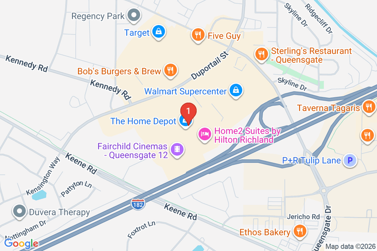 Map showing HOME DEPOT #4746 location