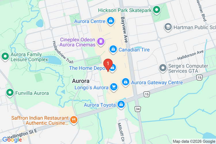 Map showing HOME DEPOT CAN #7135 location