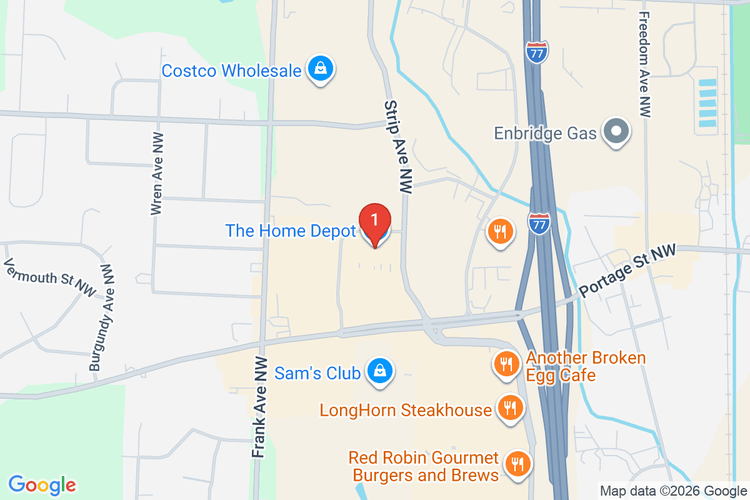 Map showing HOME DEPOT #3810 location