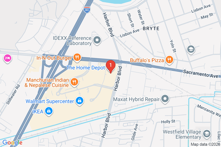 Map showing HOME DEPOT #1846 location