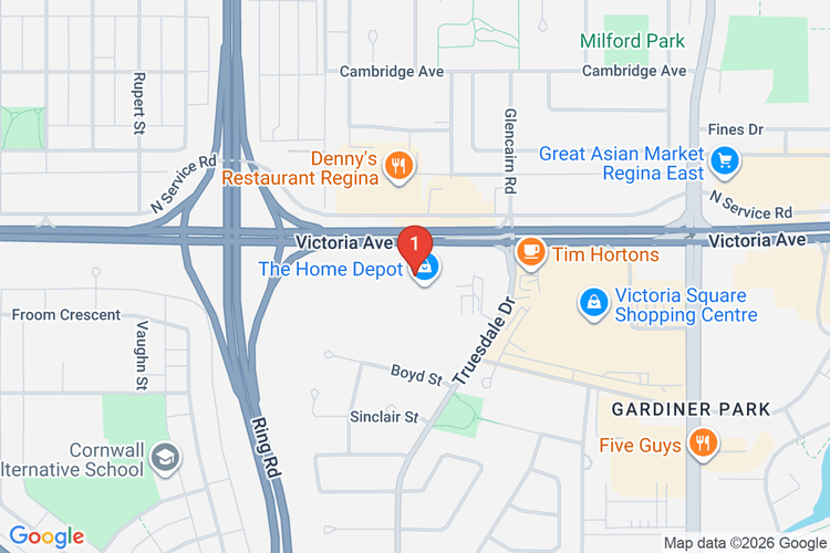 Map showing HOME DEPOT CAN #7052 location