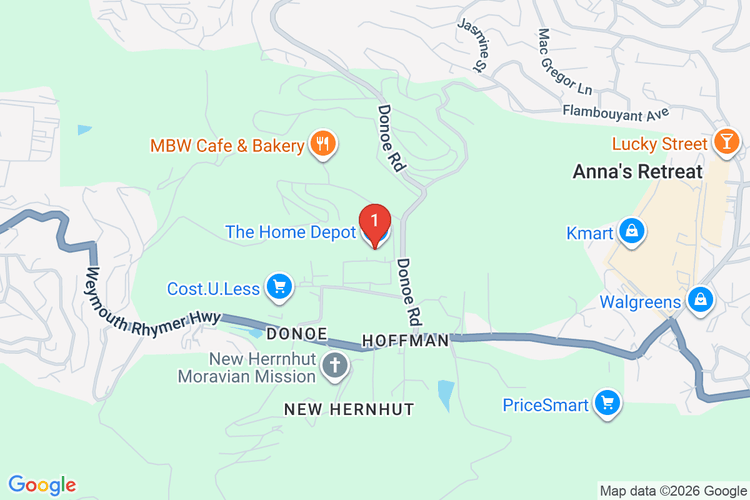 Map showing HOME DEPOT #8201 location