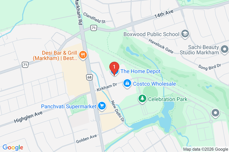 Map showing HOME DEPOT CAN #7136 location
