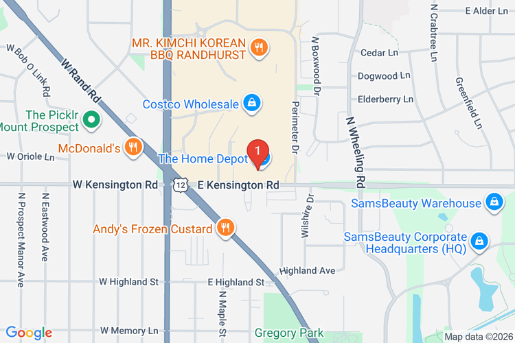 Map showing HOME DEPOT #1913 location