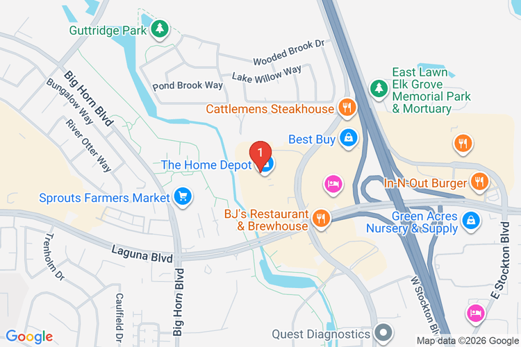 Map showing HOME DEPOT #6674 location