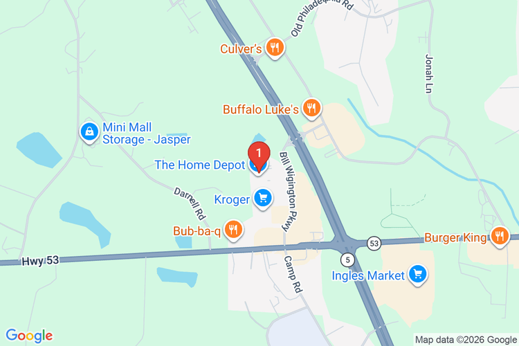 Map showing HOME DEPOT #8413 location