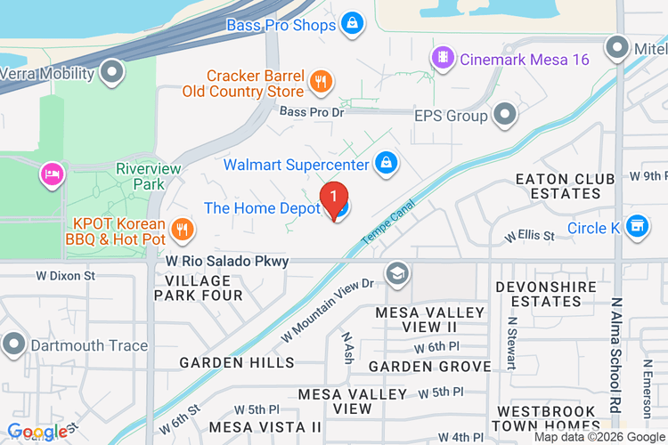 Map showing HOME DEPOT #6862 location